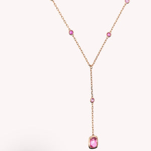 Collana Bronzallure a Cravatta con Prisma Gem Tonde e a Baguette