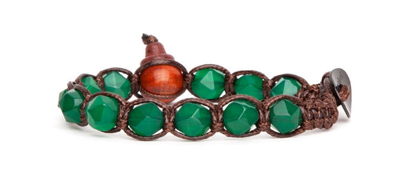 Bracciale Tamashii Diamond Cut Agata Verde