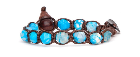 Bracciale Tamashii Diamond Cut Agata Tibet Sky