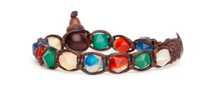 Bracciale Tamashii Diamond Cut Agata Striata Mix Color