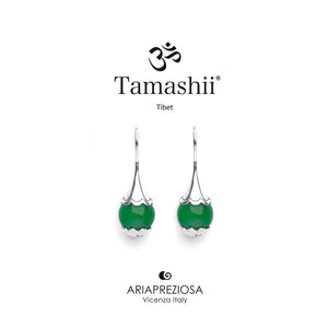 Orecchini Tamashii Ear-Drops Agata Verde