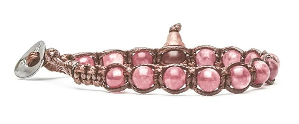 Bracciale Tamashii In Giada Watermelon Naturale 6mm – Pietre Tibetane Portafortuna, Confezione Regalo, Taglia Unica Adattabile