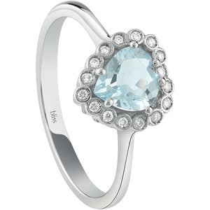 Anello Bliss Regal Acquamarina Cuore