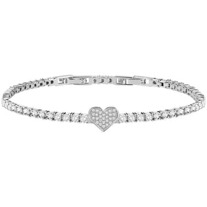 Bracciale Morellato Tesori Con Zirconi E Cuore