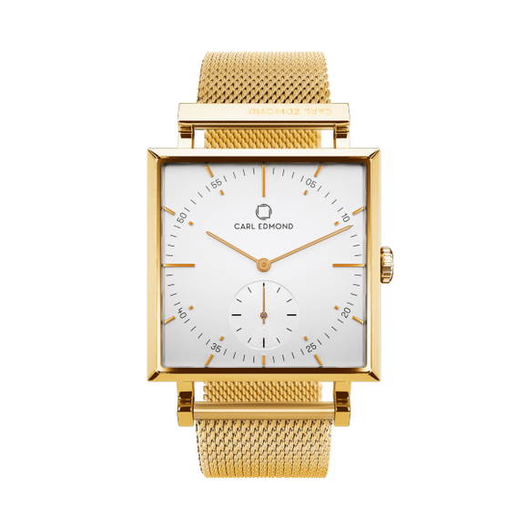 OROLOGIO CARL EDMOND WHITE DELUXE GOLD - G2921-MG18