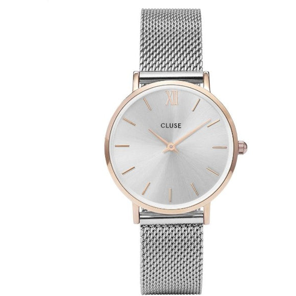 Orologio Cluse Minuit Mesh Silver e Rose Gold Referenza: CW0101203004